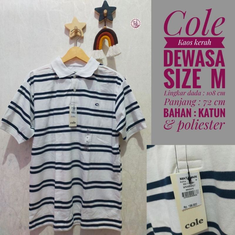 Kaos polo / kerah merk cole branded Matahari