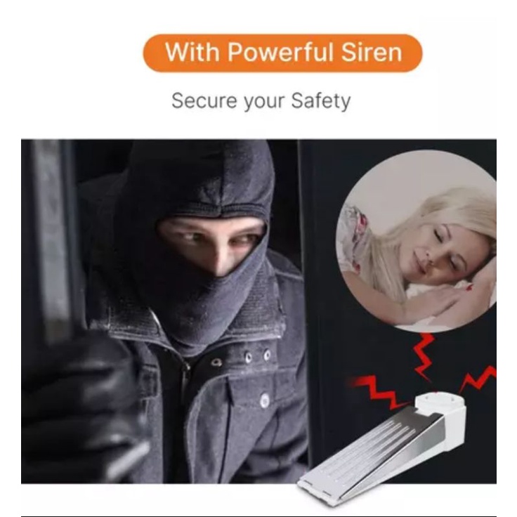 Doorstop Alarm Pengganjal Pintu Rumah Alarm Pintu Rumah Anti Maling