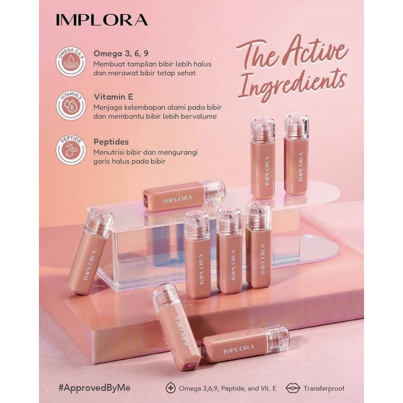 *galerybeautysemarang*  IMPLORA Jelly Tint | Lip Tint Glossy | BPOM