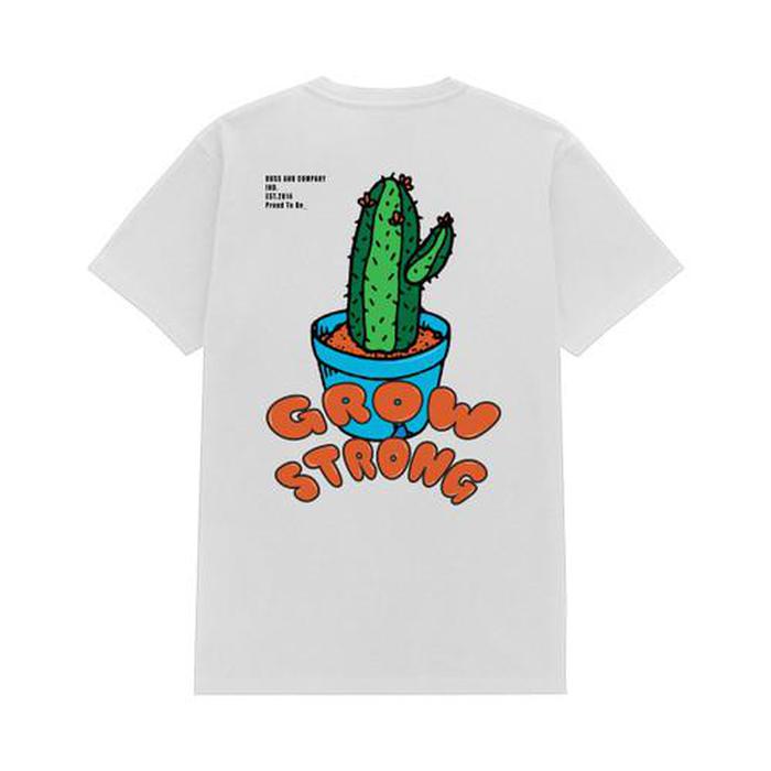 Russ & Co. Kaos Pria Grow Strong White TShirt_hf1426