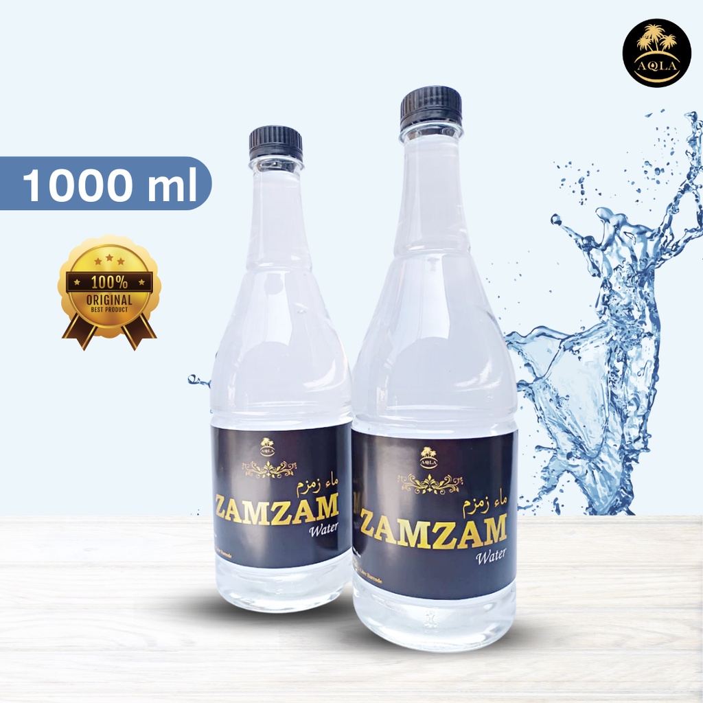 AIR ZAM ZAM ASLI SAUDI / AIR ZAM ZAM KEMASAN 1 LITER KEMAS ULANG DARI AIR ZAMZAM BARCODE