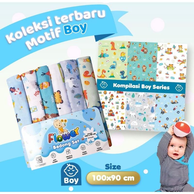1PC BEDONG Print kaos Flower 100x90 Boys dan Girl Series