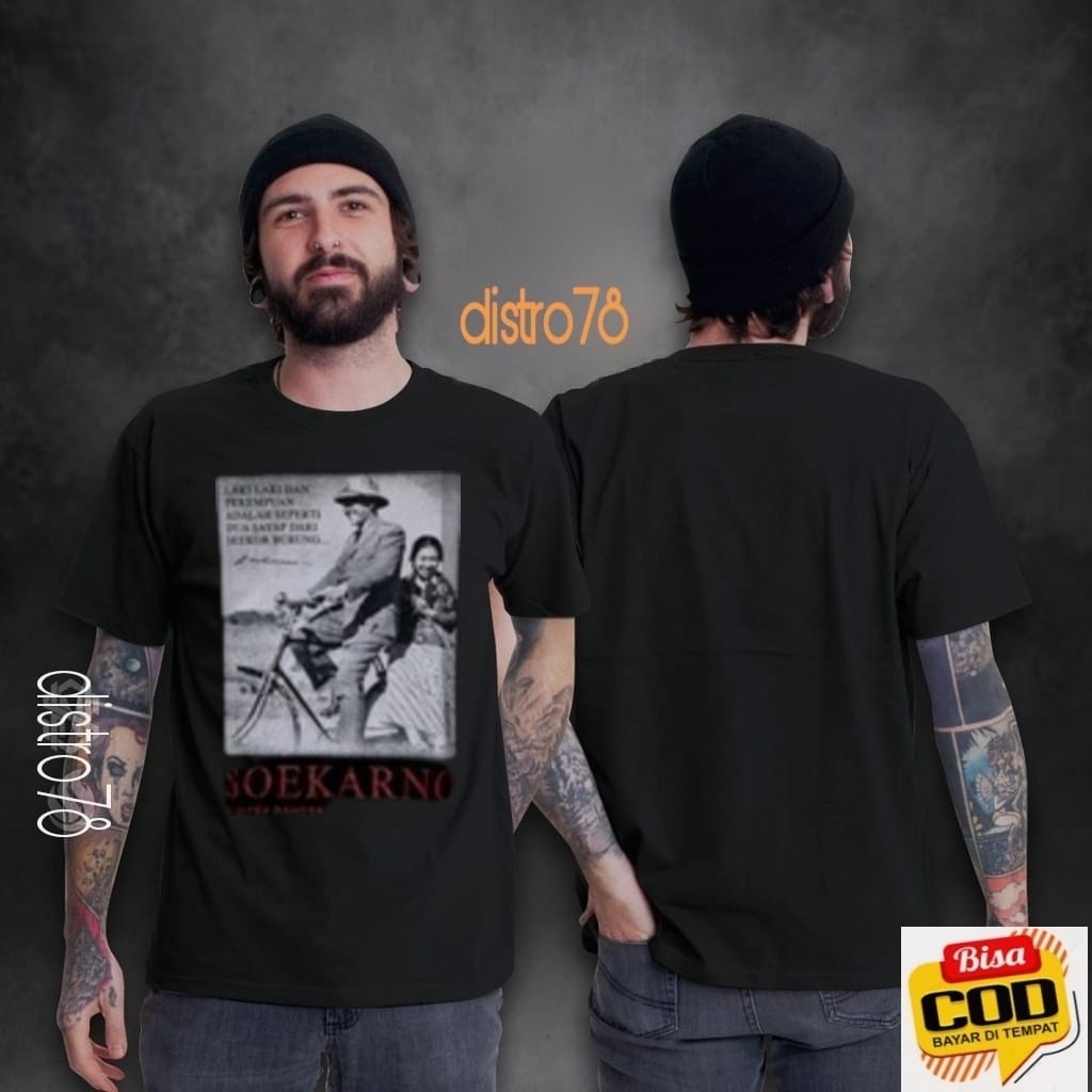 baju kaos sukarno / kaos pria / baju kaos pahlawan / baju kaos dewasa / baju kaos distro / baju kaos