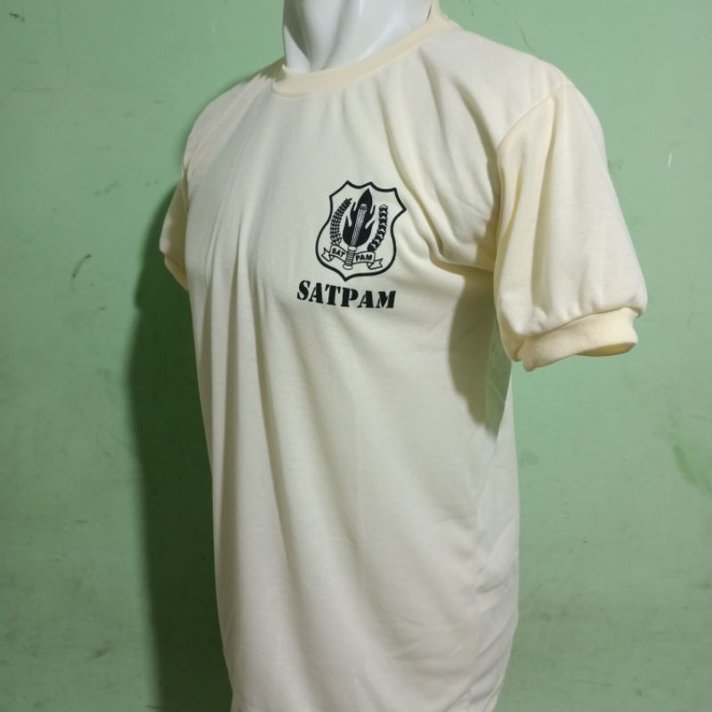 KAOS DALAM SATPAM/SECURITY WARNA KREM.DARI UKRN M.L.XL.XXL.XXXL