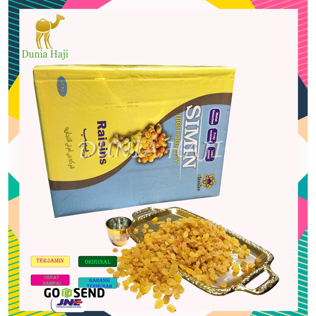 

Kismis Simin 1DUS-10KG Kismis Kristal Kismis Warna Emas Oleh Oleh Haji dan Umroh