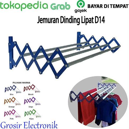 JEMURAN Handuk - Rak Baju Dinding Tempel Tembok- Jemuran Dinding Lipat