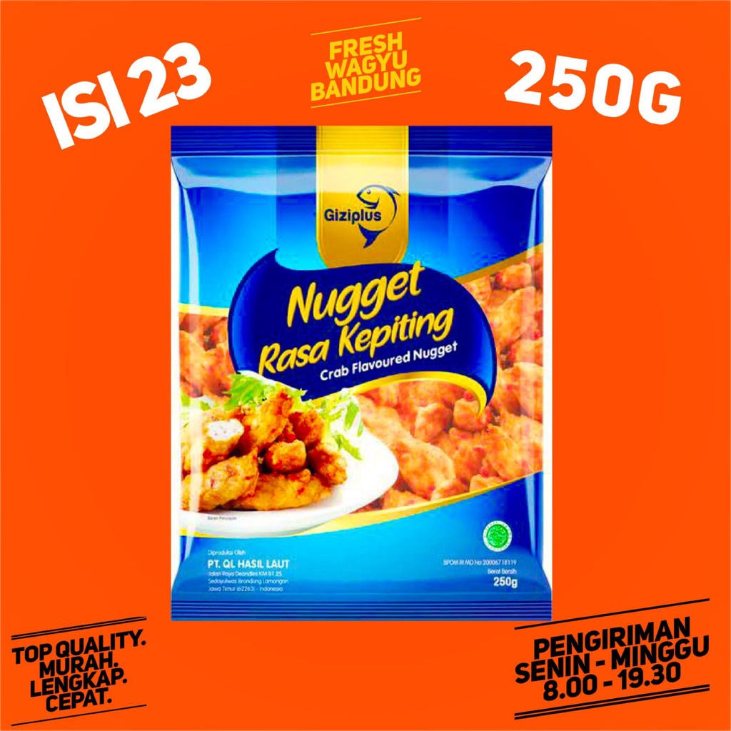 

GIZIPLUS CRAB NUGGET SUKI STEAMBOAT SHABU Naget Kepiting Cedea 250g