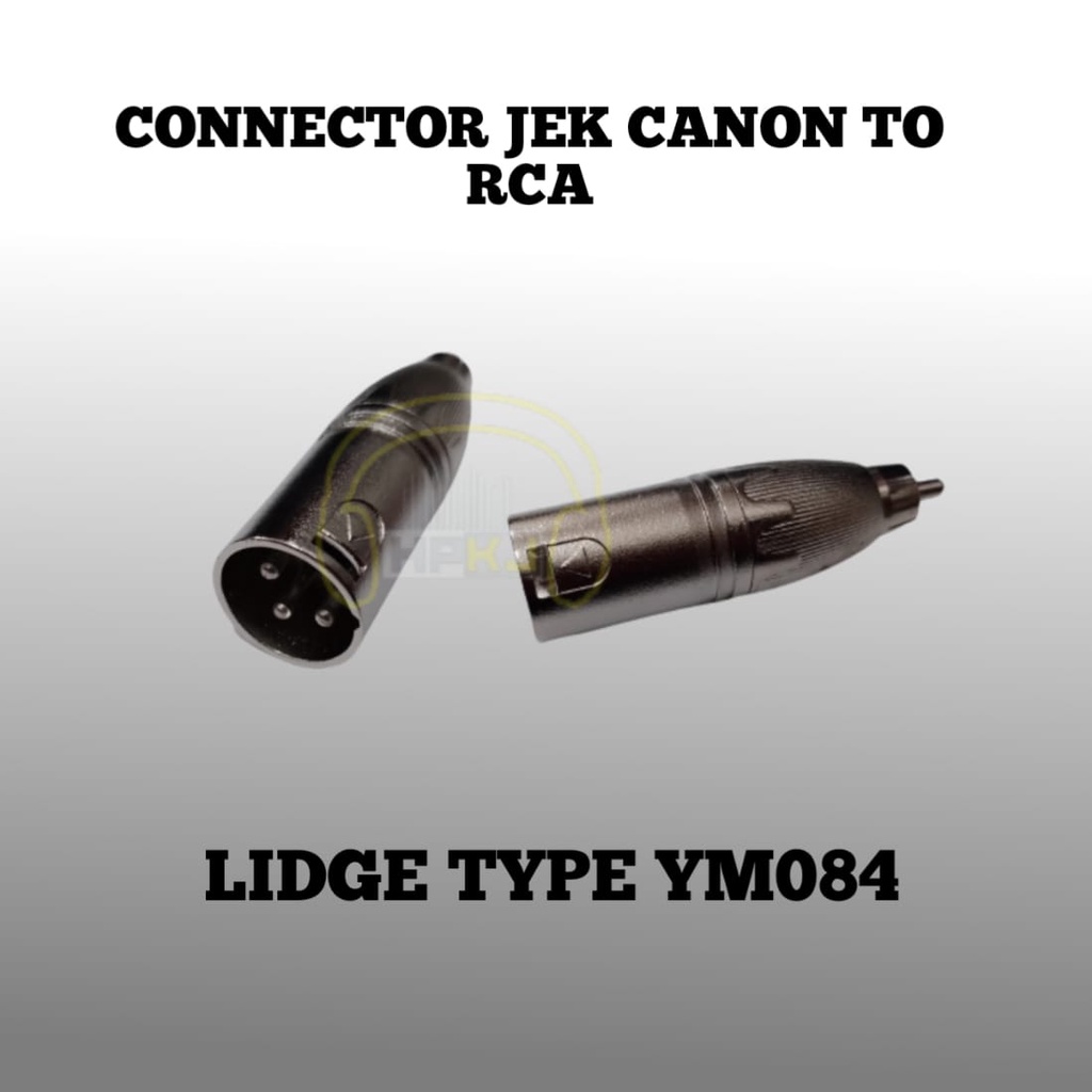 CONNECTOR JACK CANON TO RCA LIDGE YM084 konektor jek canon male to rca lidge