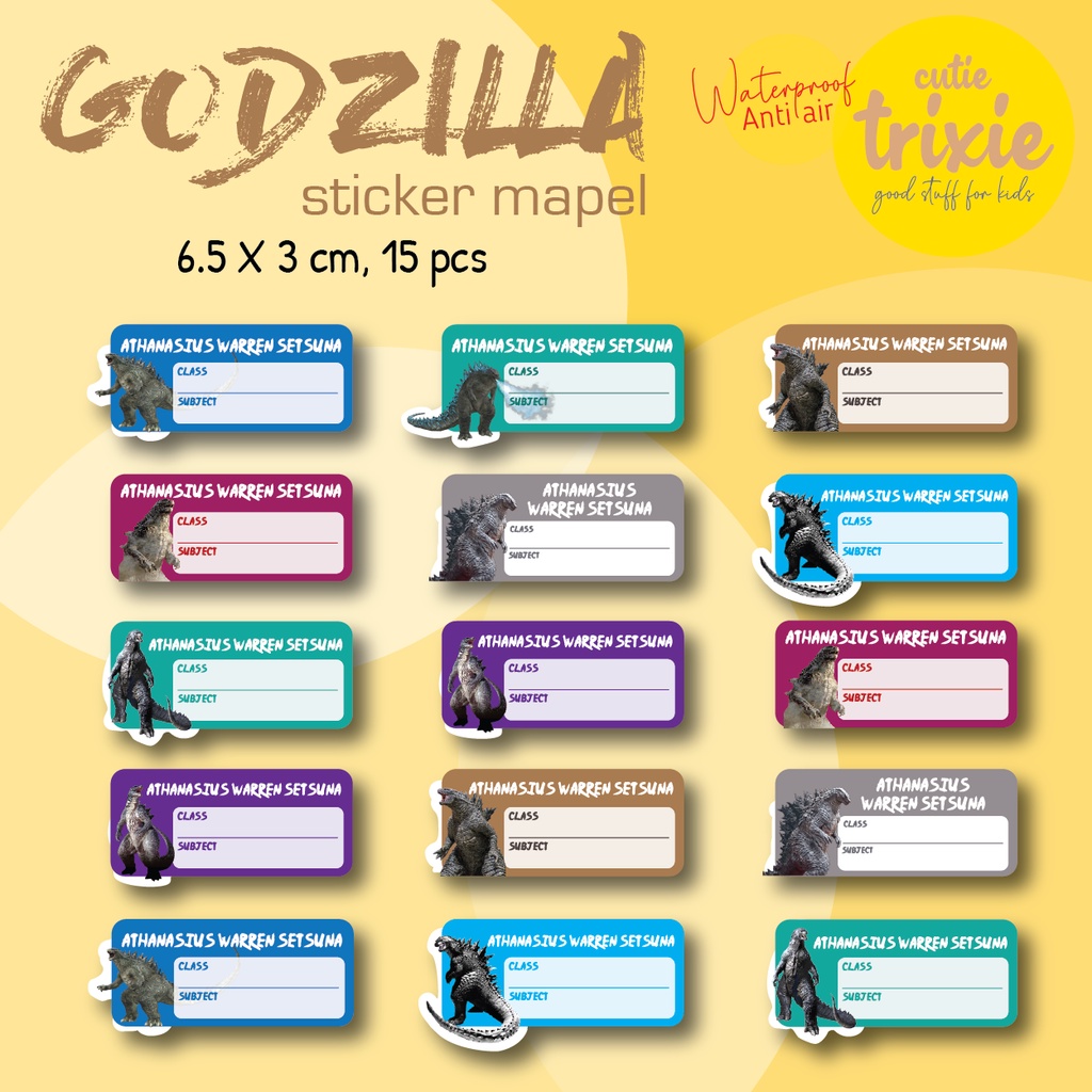 

Sticker Label Nama Mata Pelajaran GODZILLA