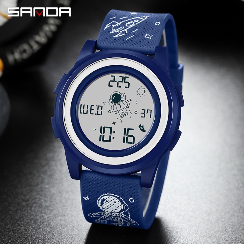 SANDA 2122 Jam Tangan Pria Wanita Digital EL Backlight Sport Watch Anti Air WATCHKITE WKOS
