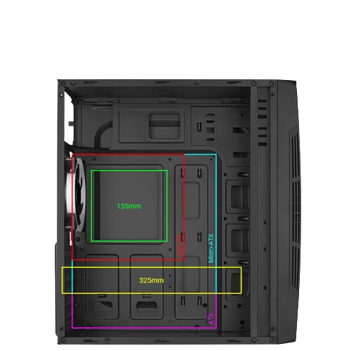 Casing Komputer Aerocool Talon Mid Tower ATX Case