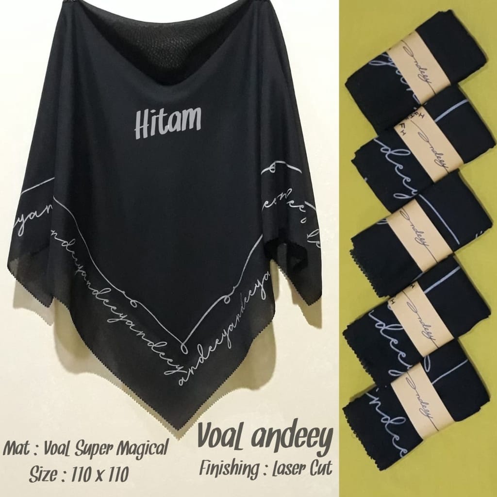 Hijab  segi empat 2022 MyLoVe Hijab Polos Segi Empat Andey DEENAY PoLos Motif Pinggir Arab LATIN