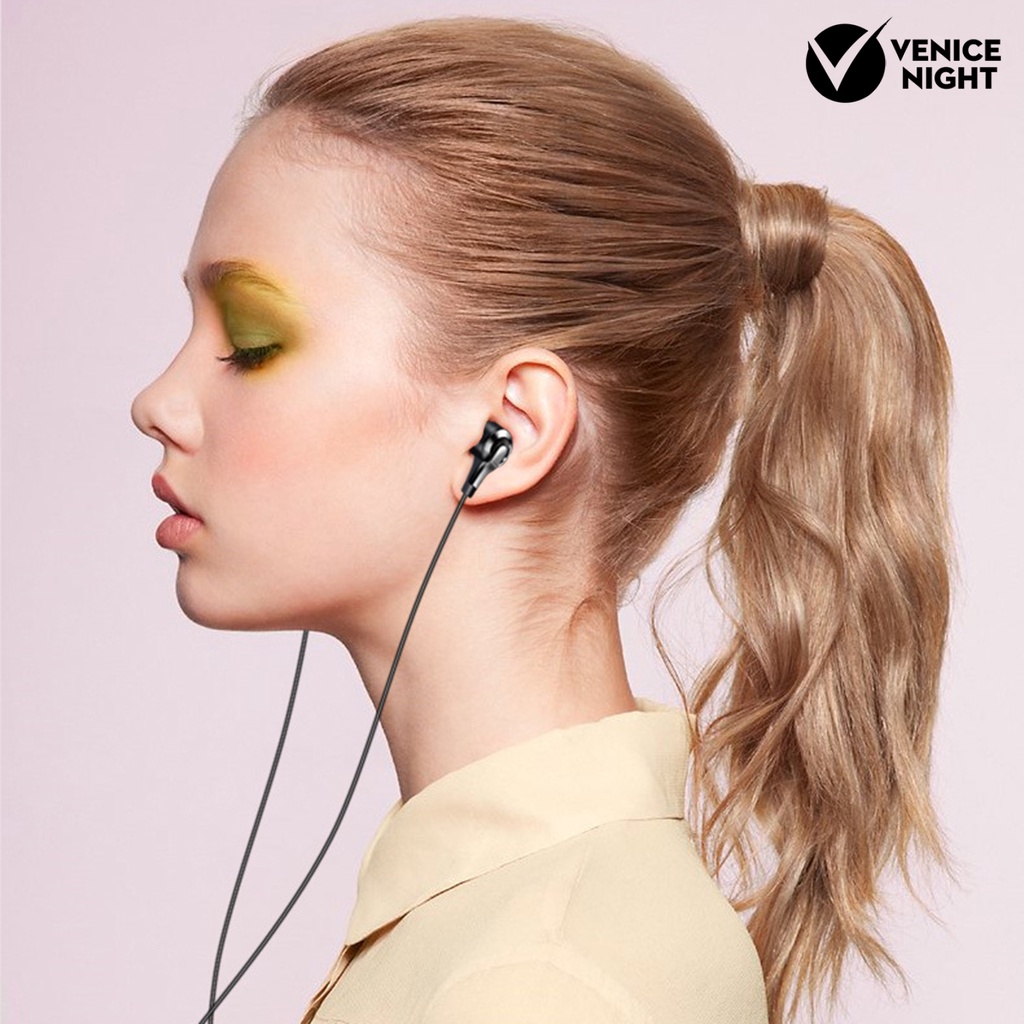 (VNEP) (Berkabel) Earphone In ear Mega Bass Dengan Mic Untuk Handphone