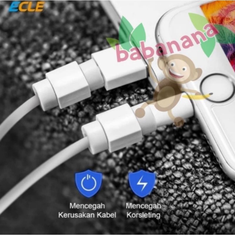 ECLE pelindung kabel iphone data apple protector shield charger usb