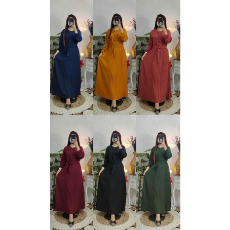 gamis plisket voxy premium