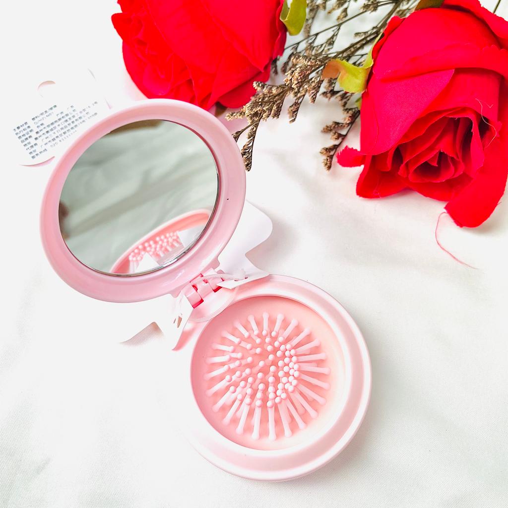 Sisir Kaca Ala Korea / Sisir Dengan Kaca / Sisir Lipat / Kaca Lipat PREMIUM / Cermin Lipat Pink