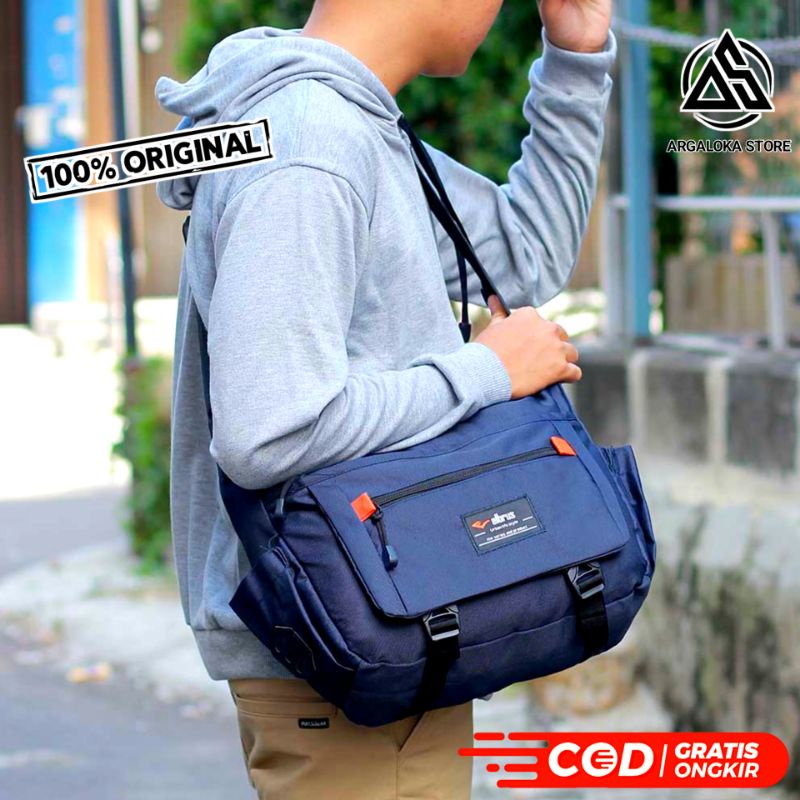 Tas Selempang Pria Sling Bag Kerja Kuliah Sekolah Cowok Distro Original Murah Keren Terbaru