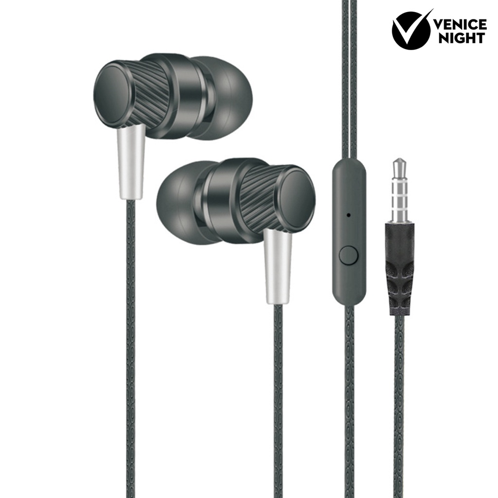 (VNEP) (Berkabel) Headset Earphone in-Ear Heavy Bass Stereo Surround Noise Reduction Dengan Mic