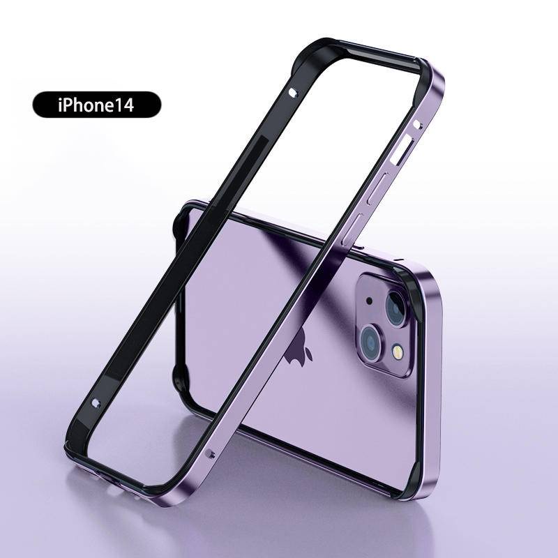 Casing Bumper Case Silikon Metal Aluminum Alloy Untuk iPhone 14 Pro Max Plus