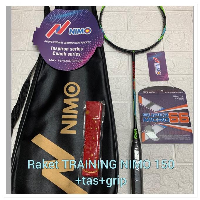 Raket Badminton TRAINING RACKET NIMO 150/nimo coach 150 +tas+grip ORI