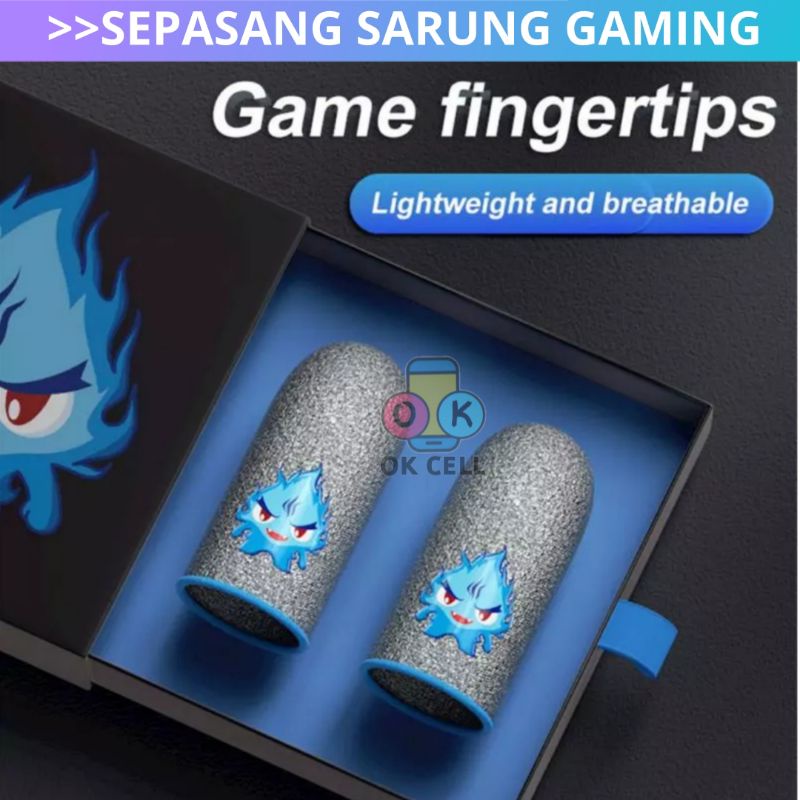 Sarung Jari Jempol Gaming Game Evos Rrq Ml PUBG Mobile Legend Carbon Premium