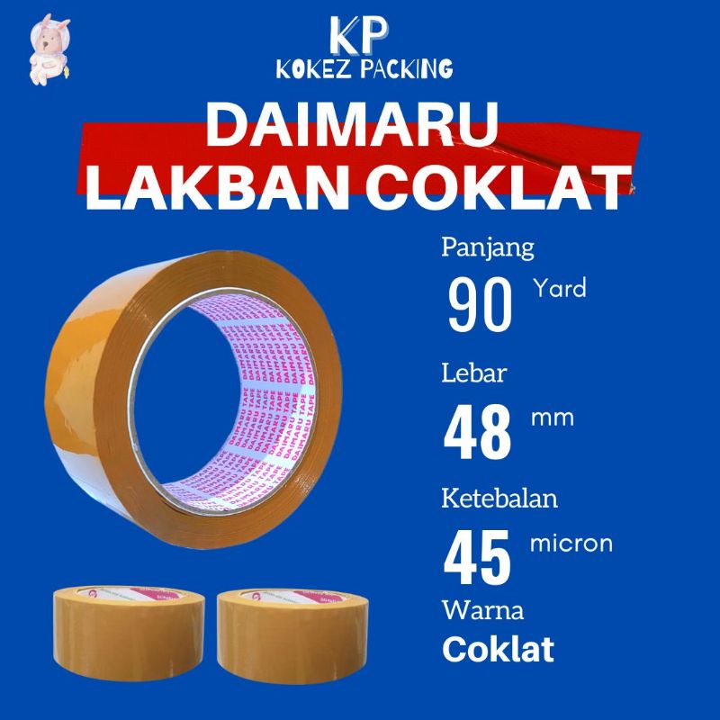 

Lakban OPP Tape / Lakban Besar / Lakban Coklat DAIMARU 90 Yard