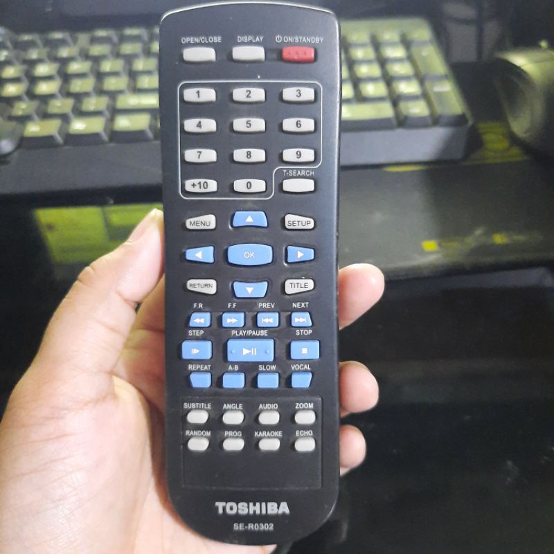 REMOTE REMOT DVD TOSHIBA SE-R0302 ORIGINAL ASLI