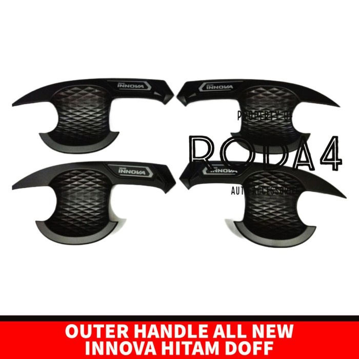 Cover Handle Mobil All New Innova Paket Outer Pelindung Pintu Hitam