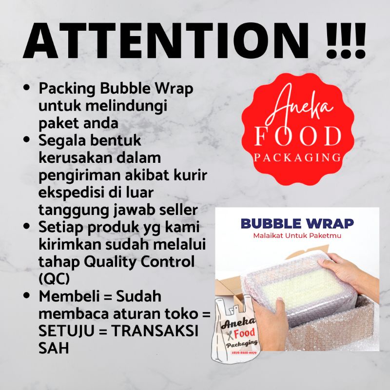 

Extra BUBBLE WRAP tambahan packing/plastik buble