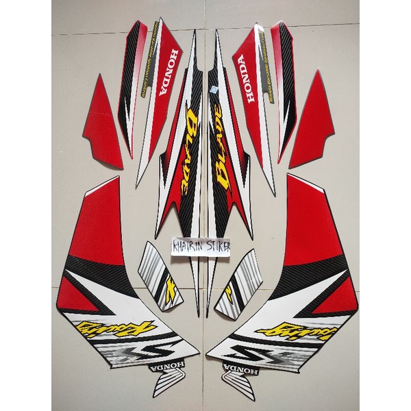 striping stiker Blade tipe s 2013 hitam merah
