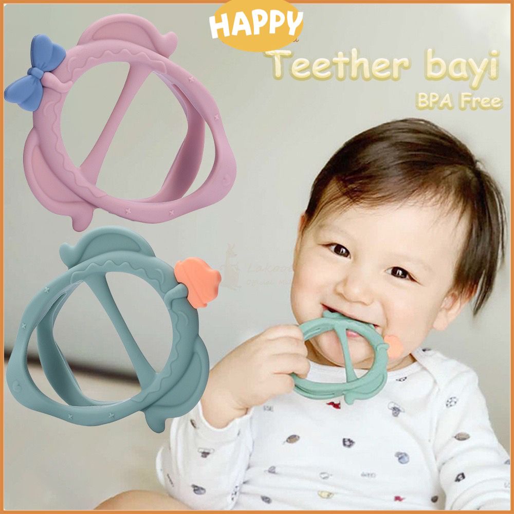 Teether Bayi Premium / Teether Premium / Teether Gelang / Gigitan Bayi Bentuk Gelang / teether gelang bayi Bahan silikon BPA FREE (BIC)