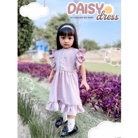 little King And Queen Dress Daisy Dress Anak Usia 1 sd 6 Tahun Size XS SML XL