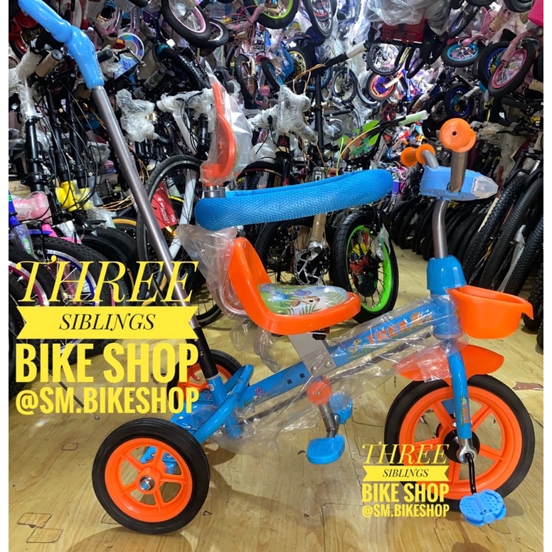 SEPEDA RODA TIGA TREX UNICORN DISERTAI LAMPU DAN KUSIK WARNA BIRU