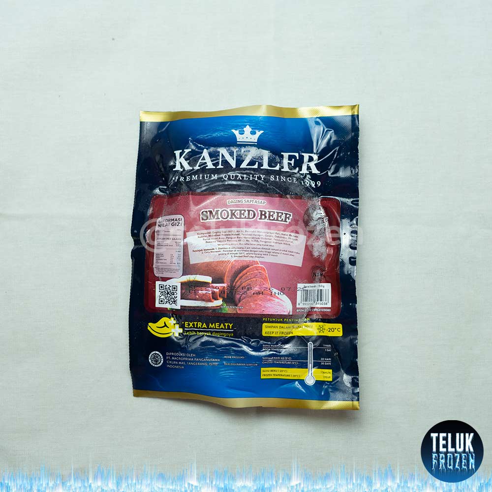 

kanzler smoked beef daging sapi asap 250 gr 250g gram slice burger meat frozen isian