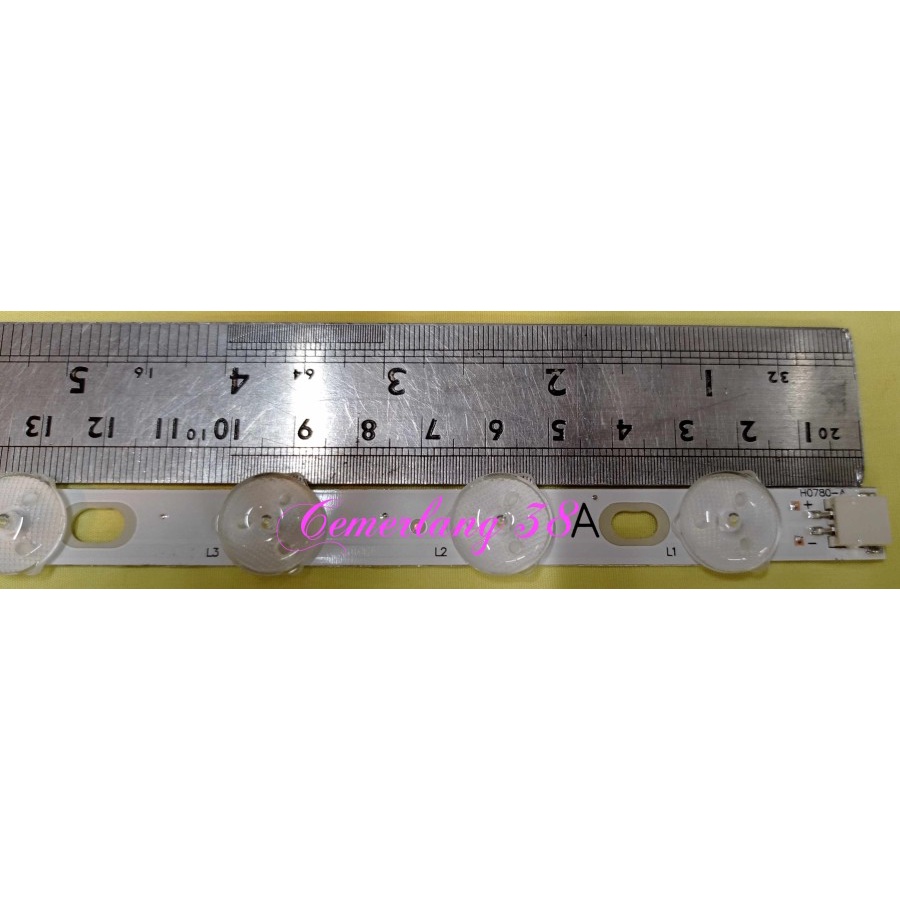 Lampu LED backlight TV 3 volt 9 Kancing BL Universal 3V 9 mata A