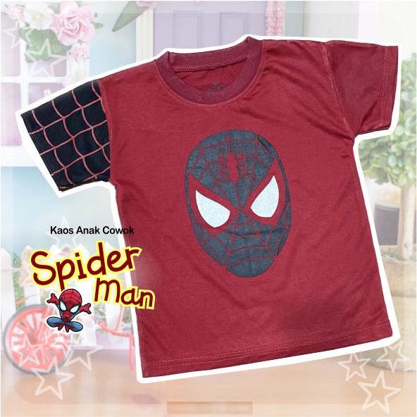 Atasan Kaos Murah Anak Laki-laki Spiderman CF Kids