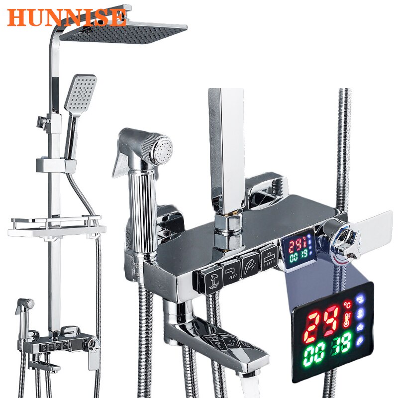 Jual Kran Shower Kamar Mandi Digital Dipoles Chrome Termostatik Sistem