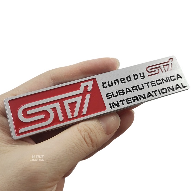 1pc Stiker Emblem Logo SUBARU TECNICA INTERNATIONAL Bahan Metal Untuk Mobil SUBARU STI