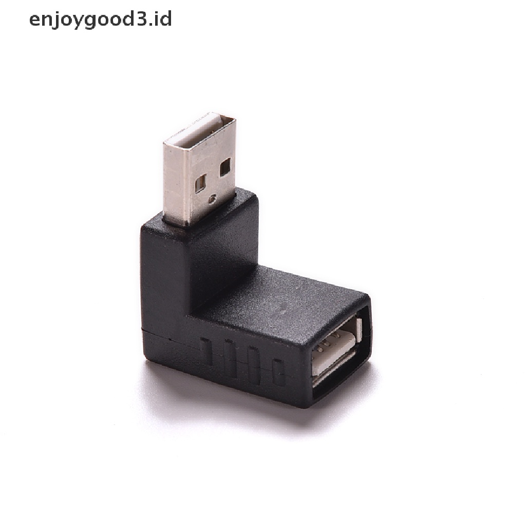 Adapter Konektor Coupler USB 2.0 Male Ke Female Sudut 90 Derajat