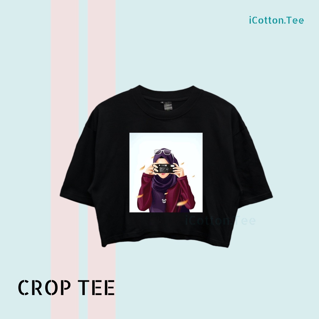 Crop Top Wanita Gambar Photograph Crop Wanita Pendek Photograph Crop Cewek Pendek Crop Oversize Wani