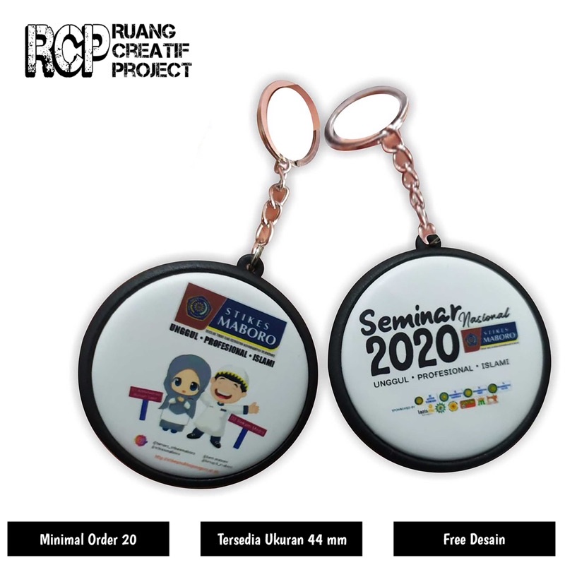 GANCI 2 SISI / Gantungan Kunci Custom / ganci murah pekanbaru