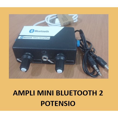 Grosir Amplifier mini Bluetooth stereo 2 potensio | 5V Free kabel AUX Ampli mini Murah