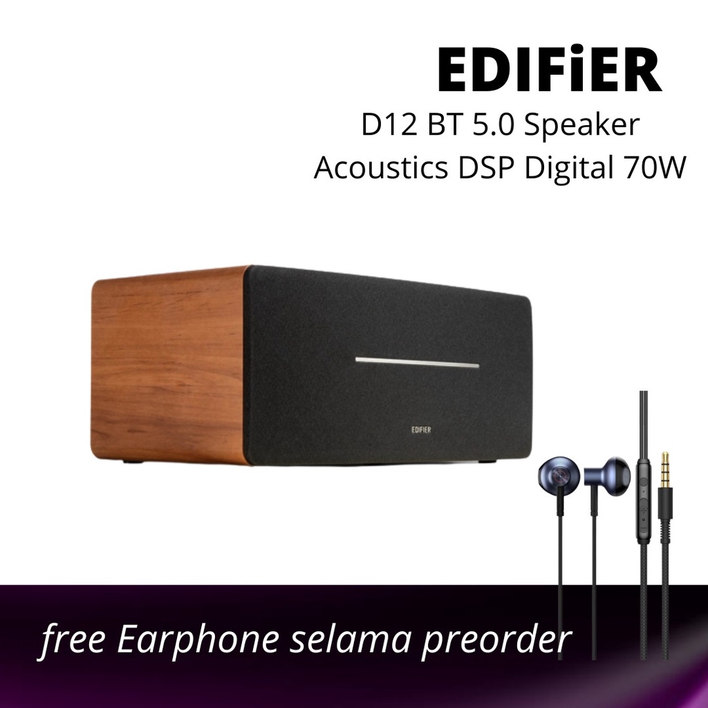 Edifier D12 BT 5.0 Speaker Acoustics DSP Digital 70W RMS with SUB OUT