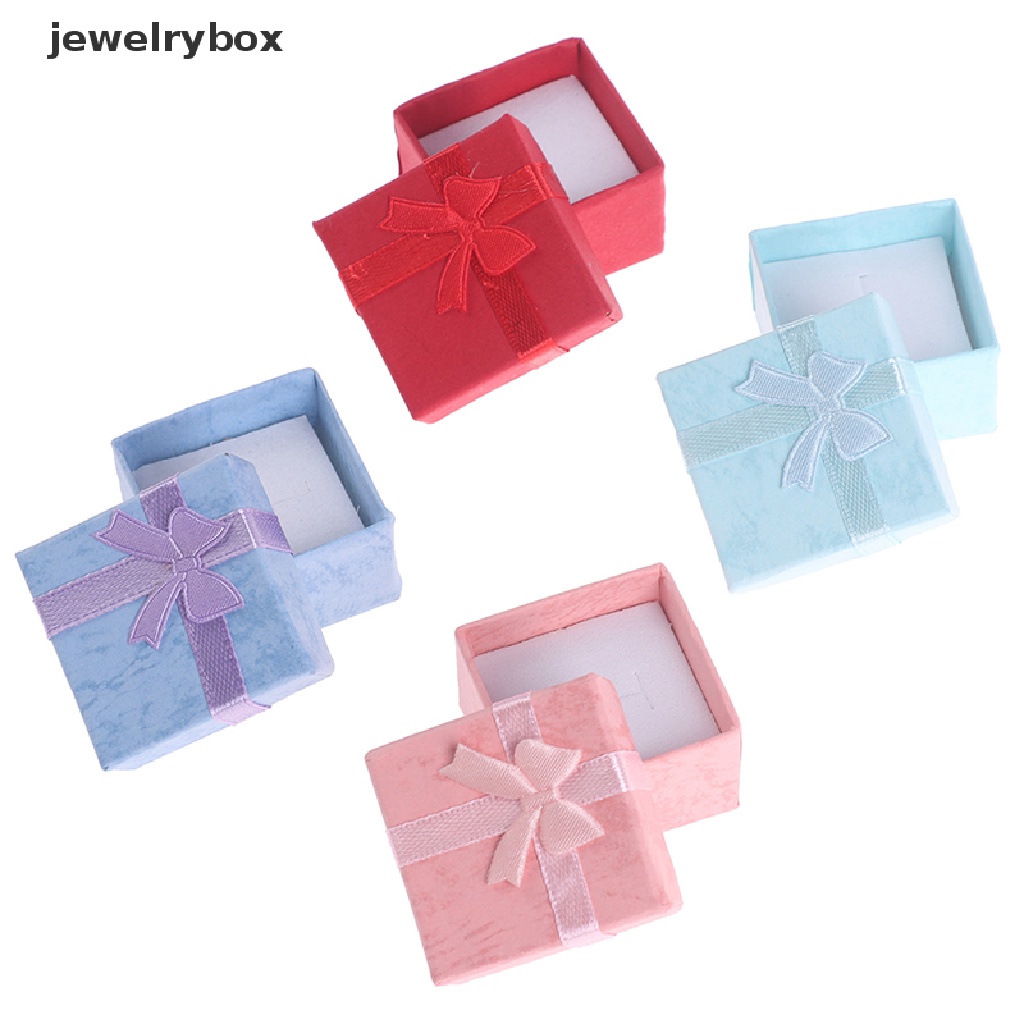 10pcs / Set Kotak Kemasan Perhiasan Kalung Anting Cincin Bahan Kertas Untuk Hadiah