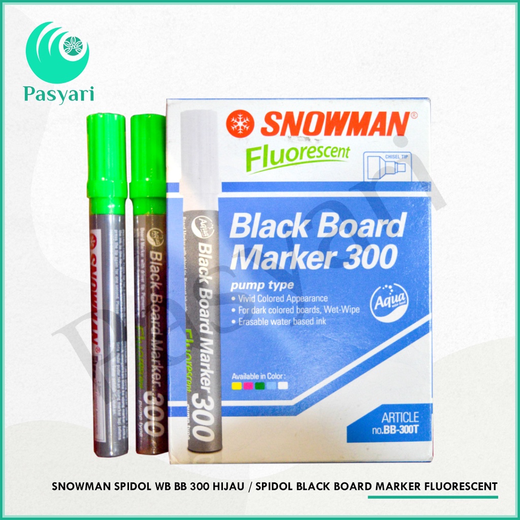 Snowman Spidol Wb Bb 300 / Spidol Black  Board Marker Fluorescent