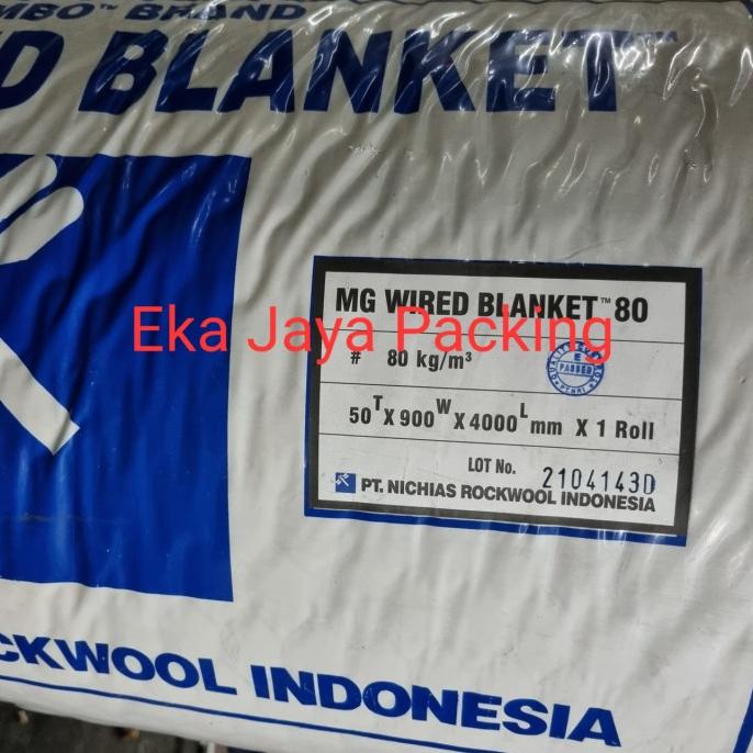 

Rockwool Tombo Wire Blanket 50mm ( Ada Kawat Density 80 KG )