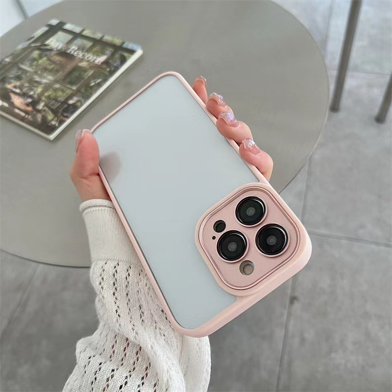 Case Pelindung Lensa Bahan Akrilik Bening Tahan Jatuh Untuk iPhone 14 Plus 13 12 11 Pro max