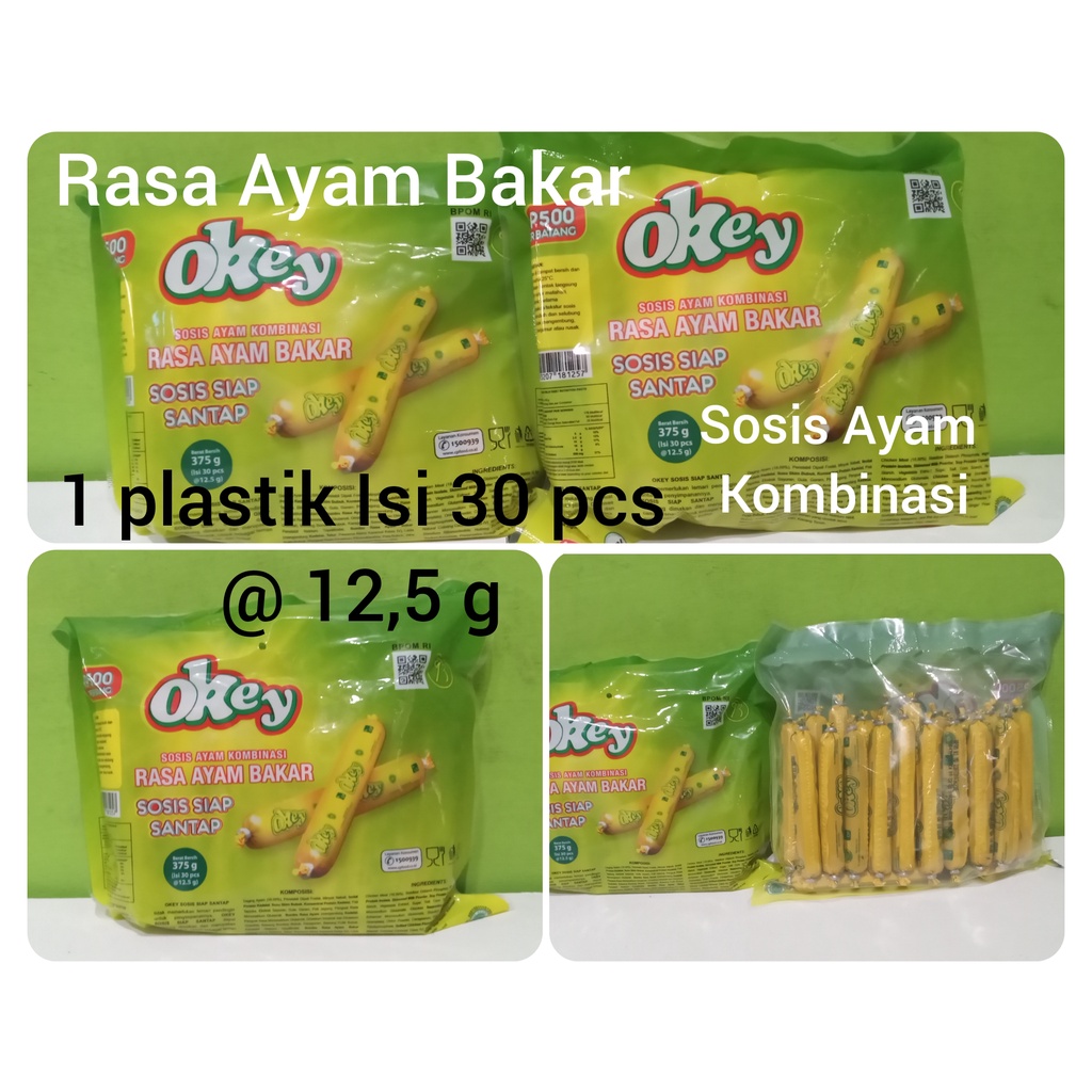 Jual Okey Sosis Siap Santap Rasa Ayam Bakar Plastik Pcs X G Shopee Indonesia