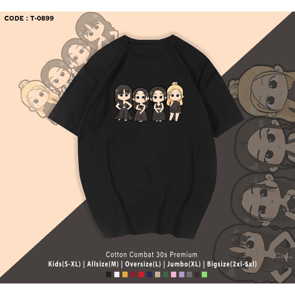 T-SHIRT / KAOS BLACK-PINK/ RO-SE / JEN-NIE / JI-SOO / LI-SA / KAOS TERMURAH / TERIMA CUSTOM