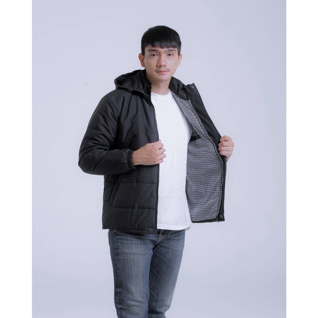 TURUN HARGA !  Puffer Jaket / Puffer Coat Jaket Sensor / Jaket Gelembung Tebal Pria / Jaket Puffer Parasut Kembung Tebal / Jaket Musim Dingin Outdoor Touring Hangat Original The Bojiel